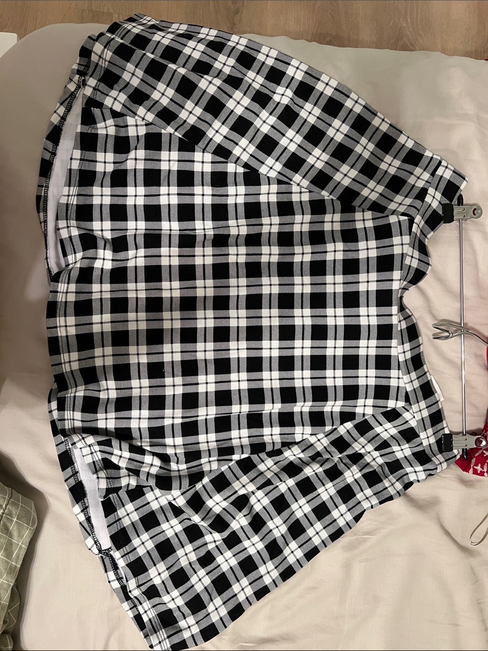 H&M Black & White Plaid Circle Skirt